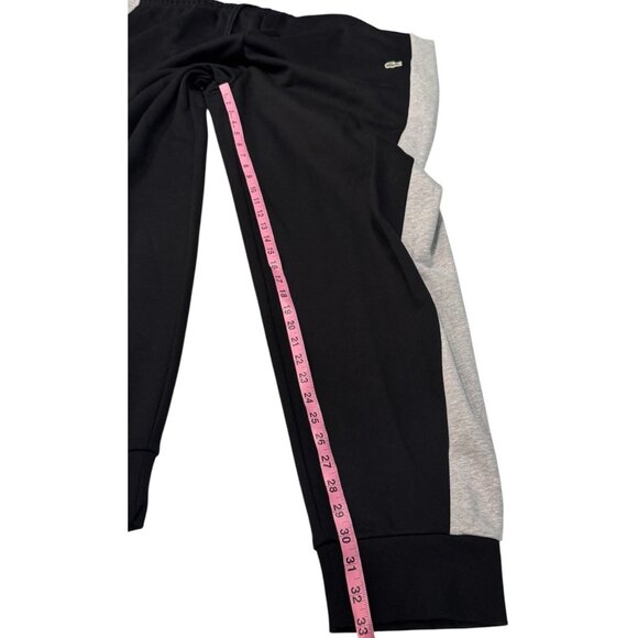 LACOSTE Size 3XLT Tall Graphic Logo Gray & Black Sweatpants NWT $130 - Picture 3 of 15